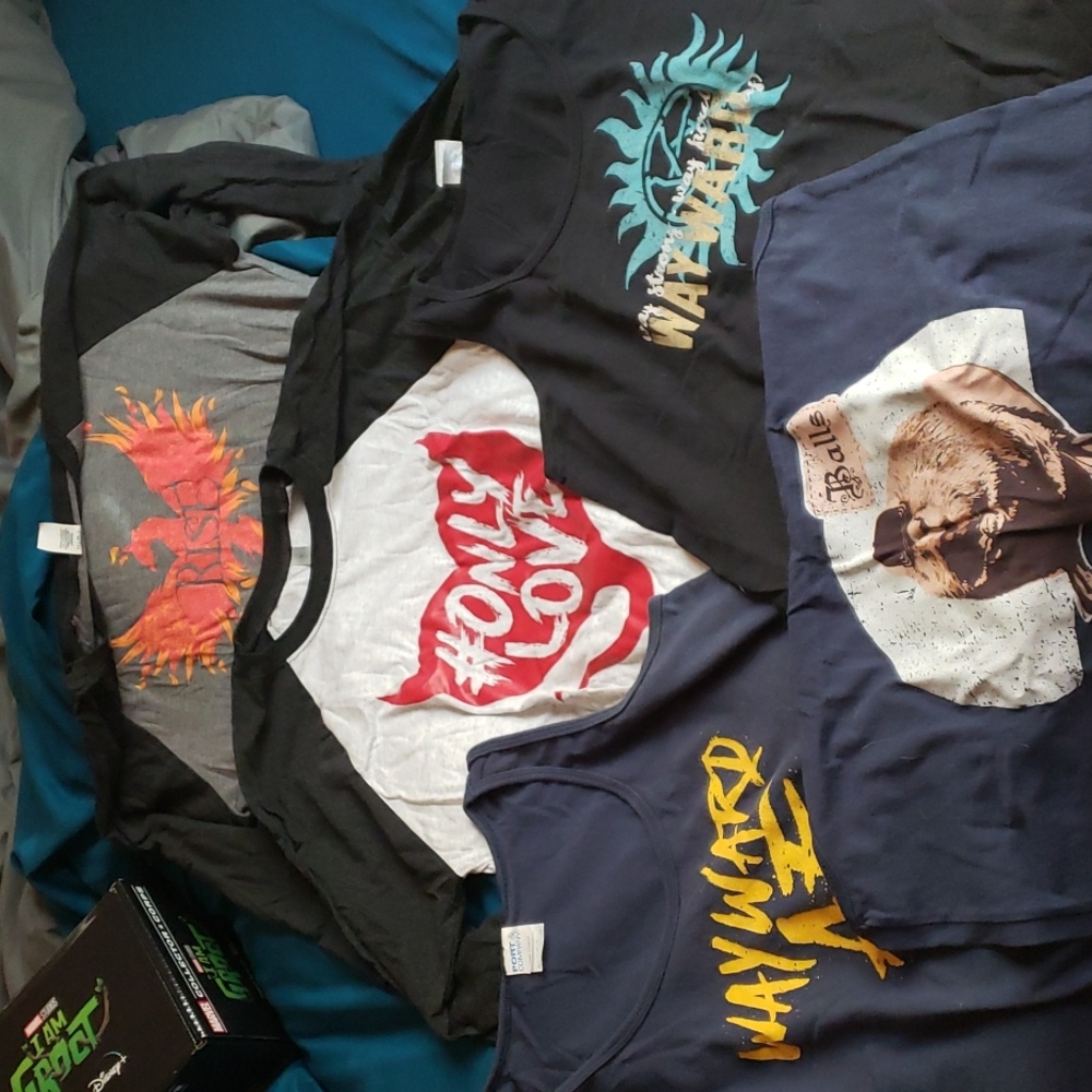 5 Supernatural Long Sleeve Shirts/Tanks bought off shopstands.com